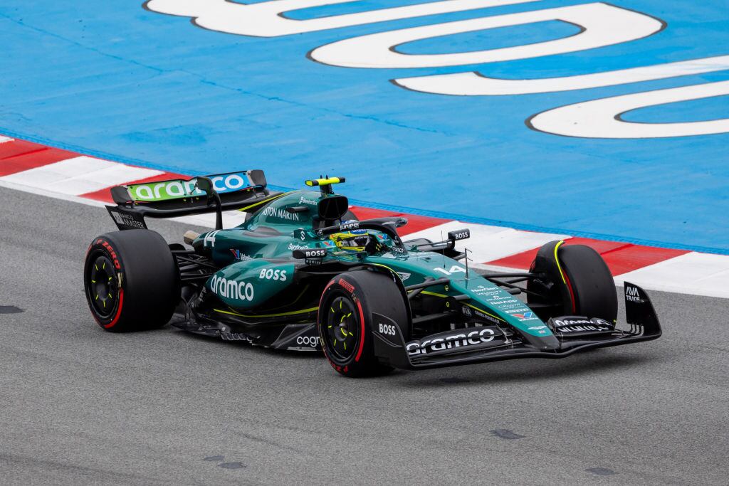 Fernando Alonso durante la clasificación del Gran Premio de España de F1 en el Circuito de Barcelona-Catalunya.