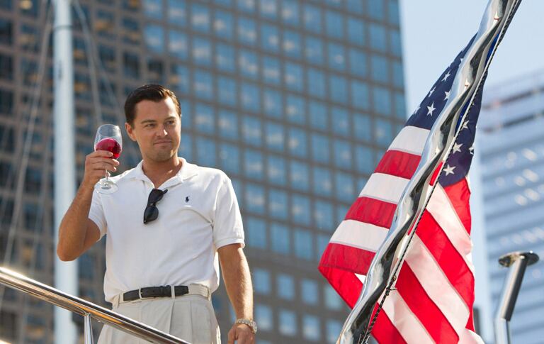 A Leonardo DiCaprio su papel en El Lobo de Wall Street le valió una nominación al Oscar. Foto: AP