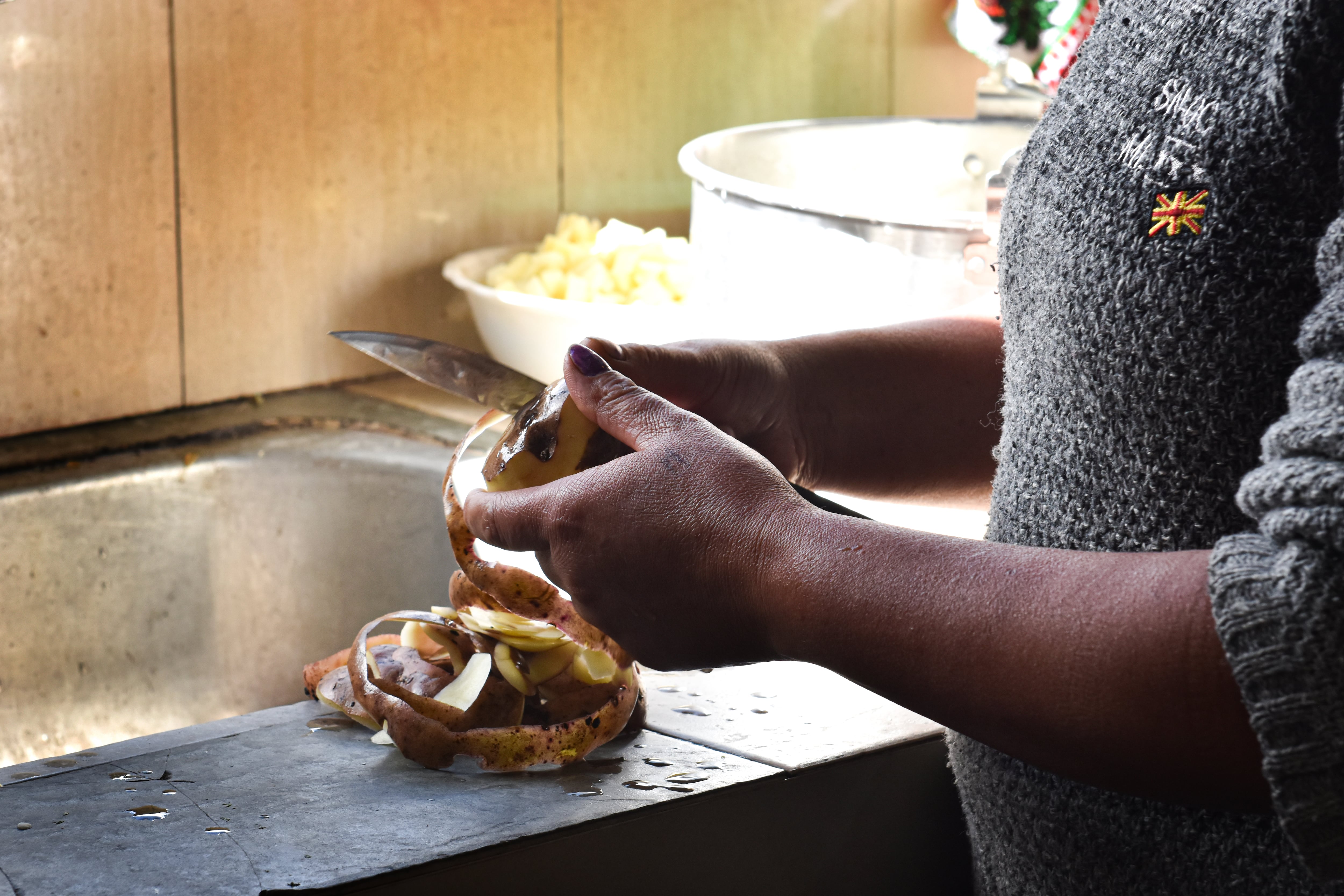 Papa alimento de la canasta familiar
