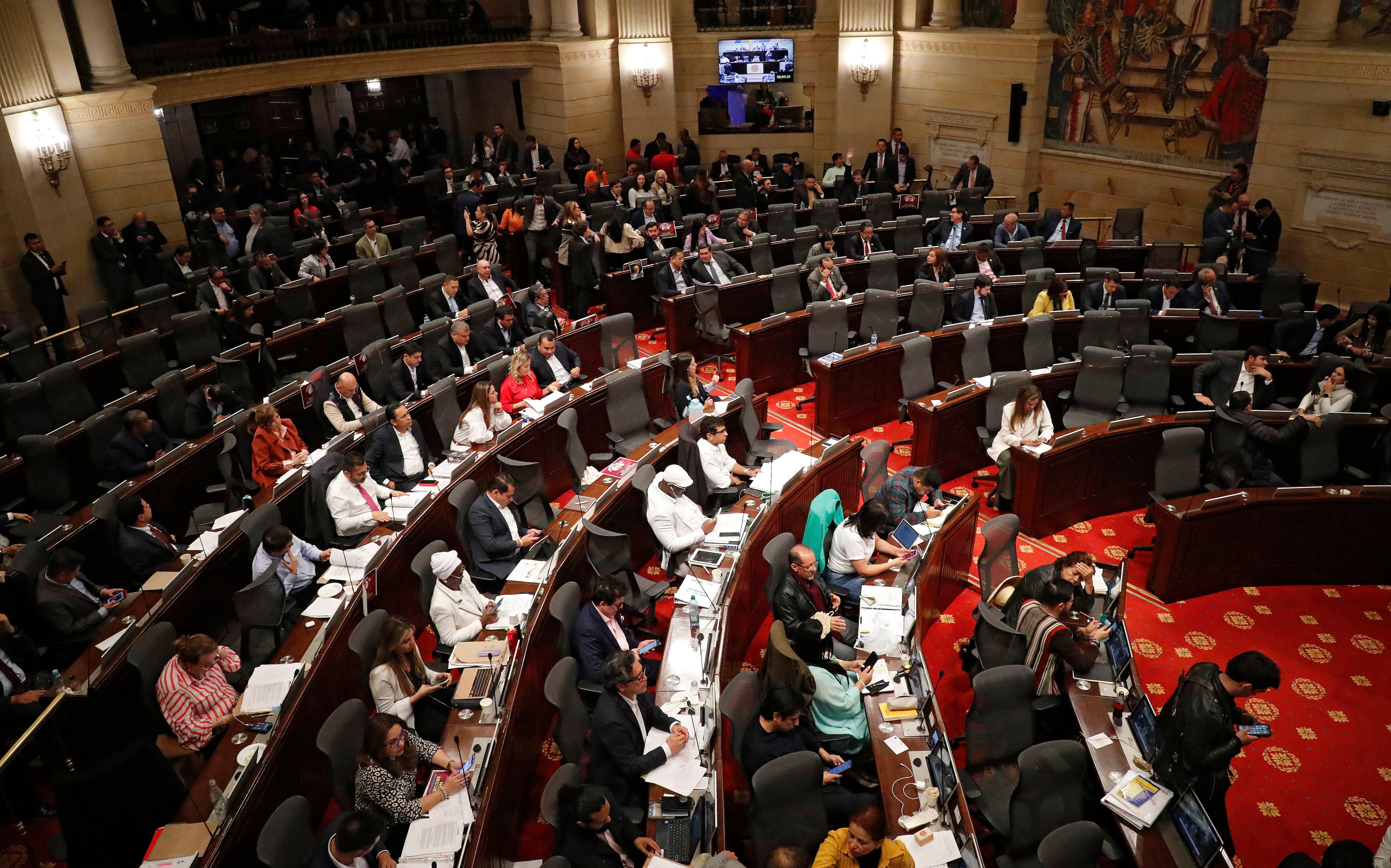 Segundo debate Reforma a la salud  en la plenaria de la Cámara de Representantes  
Ministro del Interior Luis Fernando Velasco
Ministro de Salud  Guillermo Alfonso Jaramillo
Presidente de la Cámara Andrés Calle
Director de la Adres Félix León Martínez
Alfredo Mondragón  Representante a la Cámara
Bogota noviembre 28  del 2023
Foto Guillermo Torres Reina / Semana