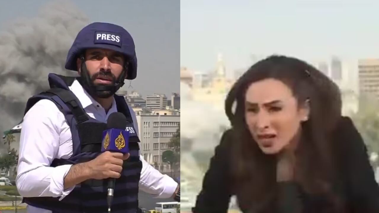 Periodistas en Siria al momento del bombardeo