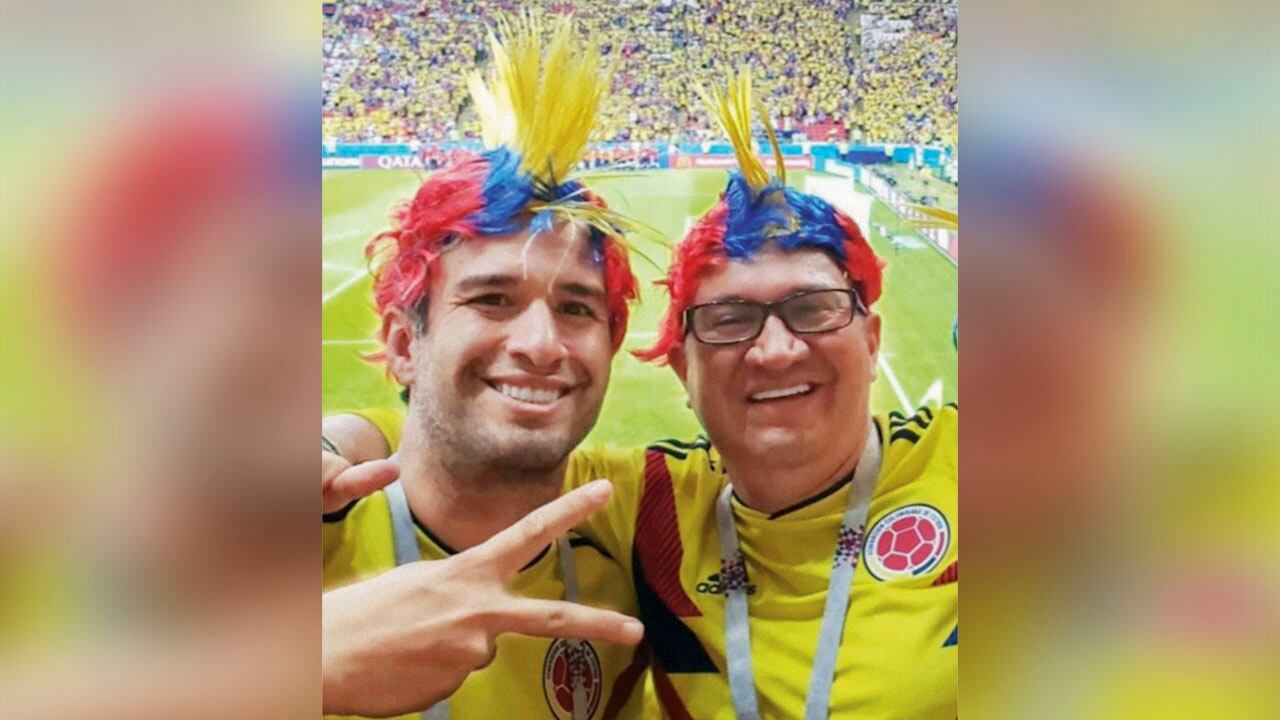 El magistrado Miguel Polo y el conjuez Pablo Márquez en el Mundial de Rusia. 