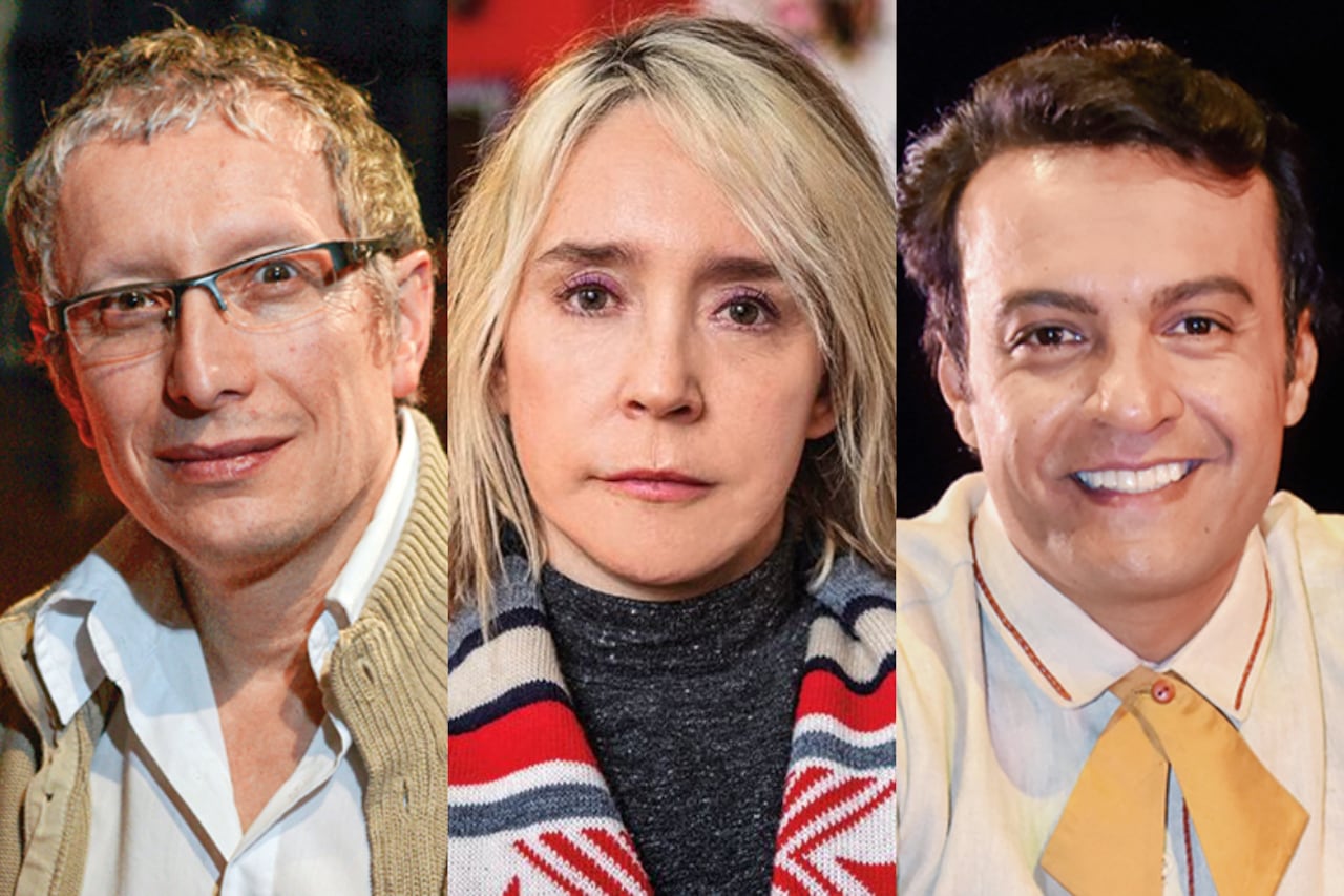 Fabio Rubiano, Marcela Valencia y Julián Román.