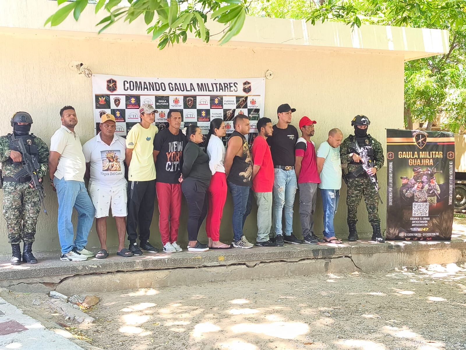 11 capturados en la operación del Ejército.