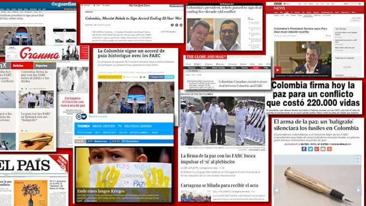 Los medios registraron el apoyo internacional a los Acuerdos de Paz.