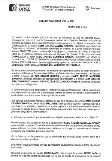 Acta de conciliación