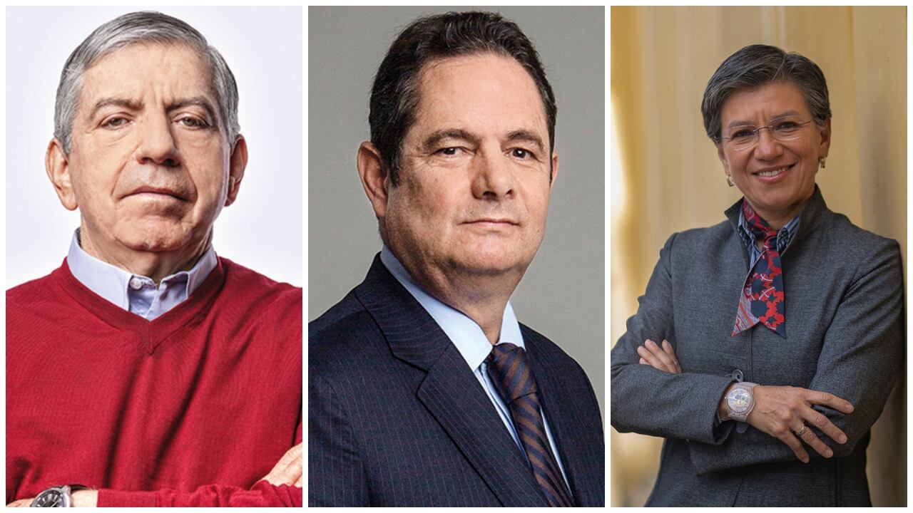 César Gaviria, Germán Vargas Lleras y Claudia López