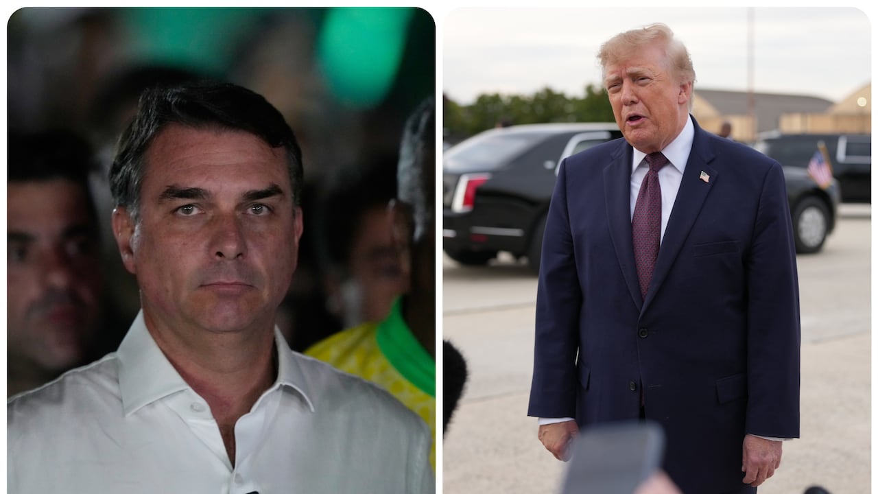 Donald Trump evitó involucrarse en la autoproclamación de Flávio Bolsonaro, pero tildó los comicios de “muy extraños”.