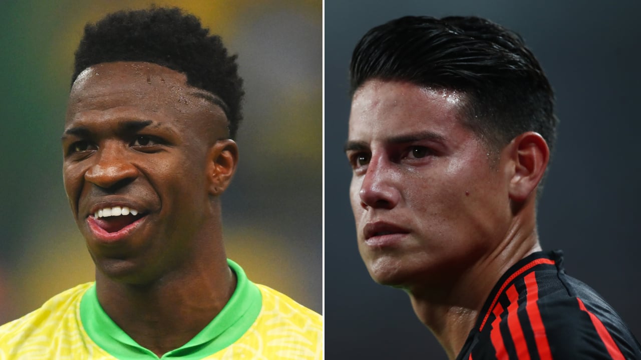 Vinícius Jr y James Rodríguez, principales figuras del choque por eliminatorias
