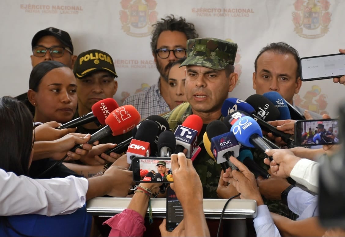 General Federico Mejía, comandante de la Tercera Brigada del Ejército Nacional.