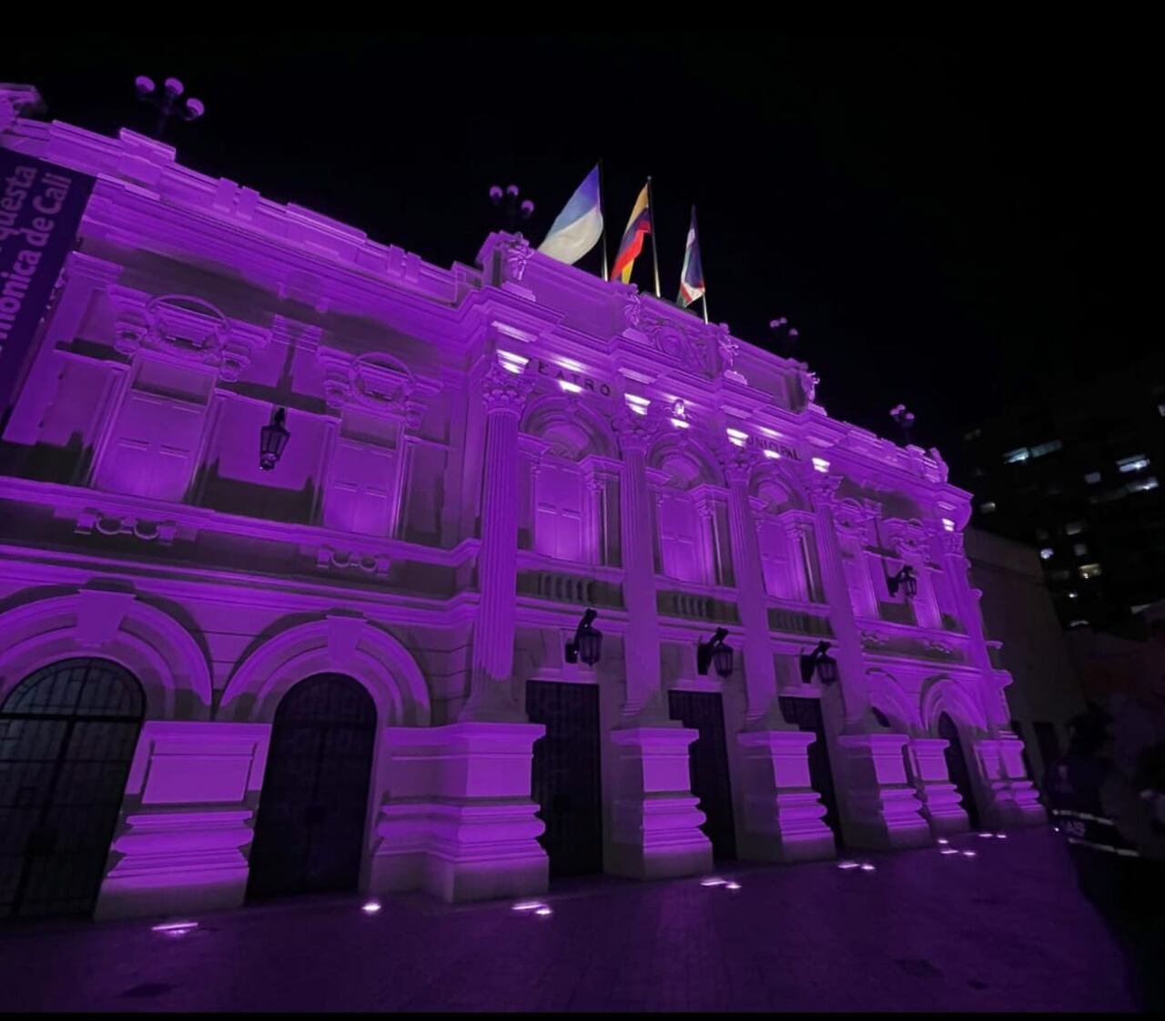 Hoy, 8 de marzo, se iluminó de violeta 10 hitos de Cali, honrando la fuerza, el compromiso y el liderazgo de las mujeres que día a día transforman a nuestra ciudad. Foto: tomada de redes sociales