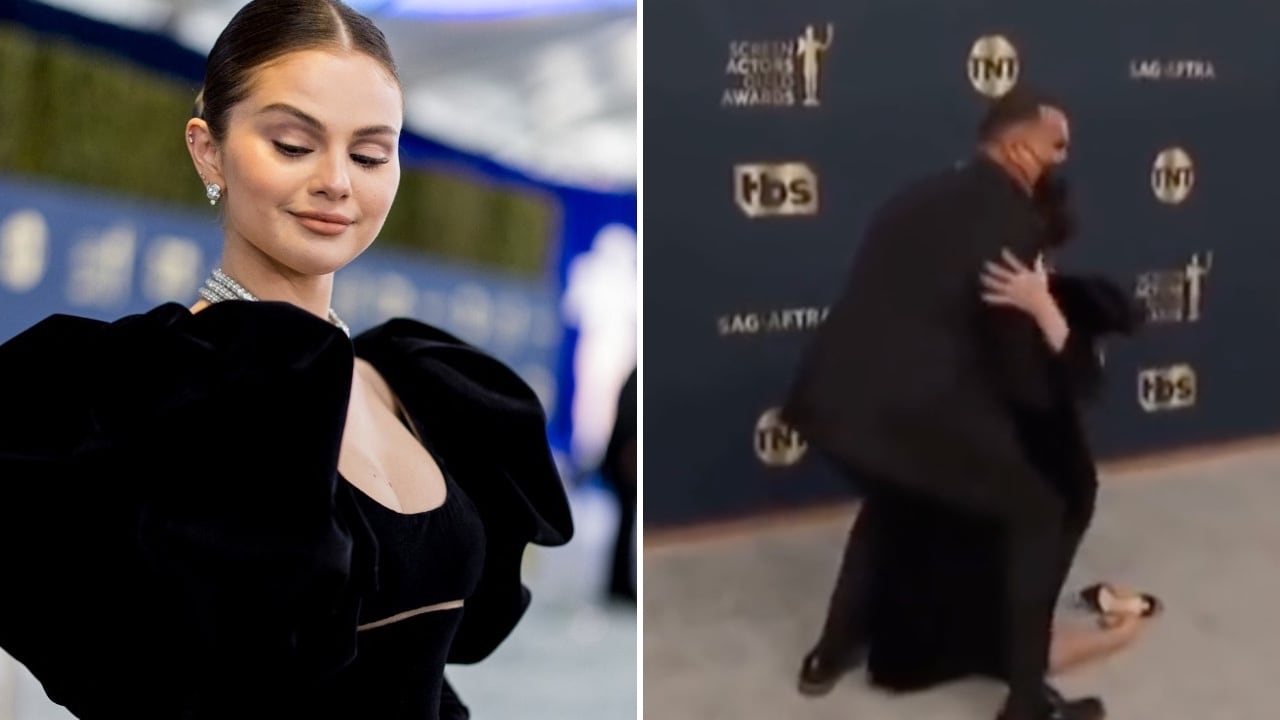 La reconocida actriz de Hollywood fue captada en el momento exacto que sufrió una caída