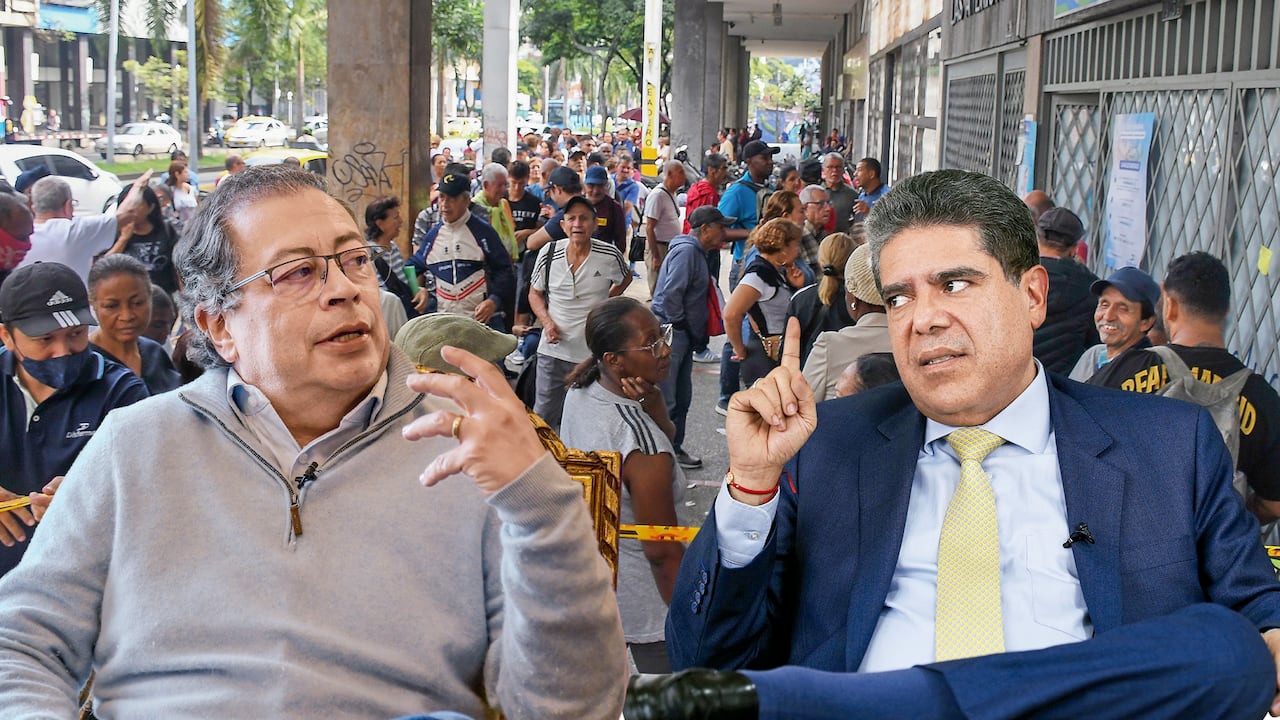 El presidente Petro y el contralor general Carlos Hernán Rodríguez.