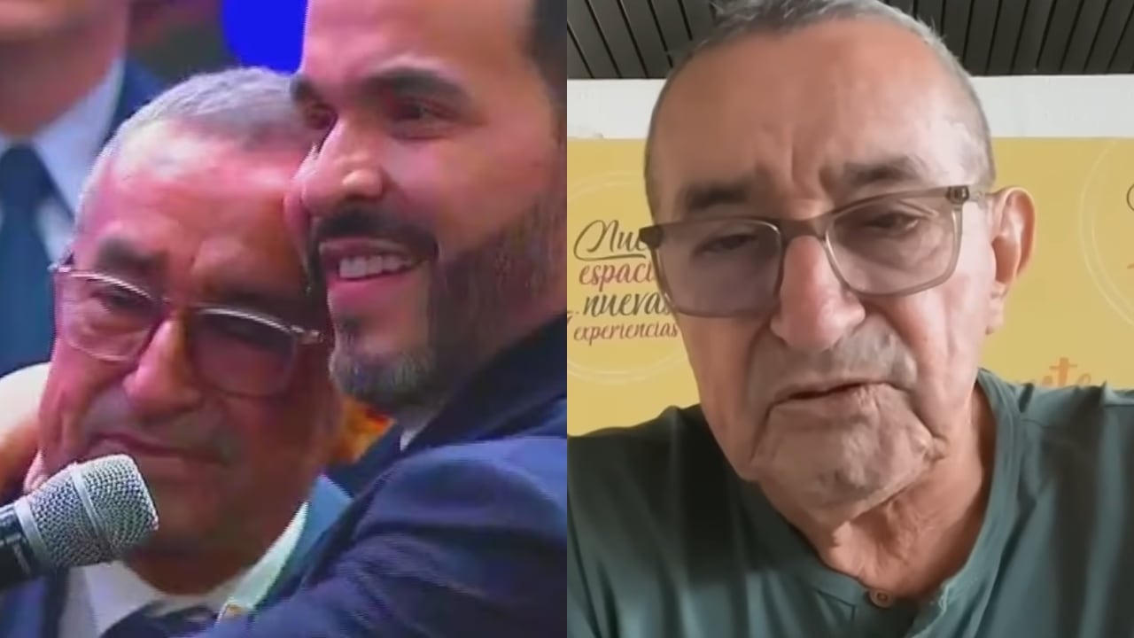 Don Luis Felipe, vendedor de panela, y el presidente Abelardo De La Espriella.