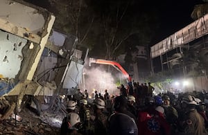 Labores de búsqueda y rescate en Cali.