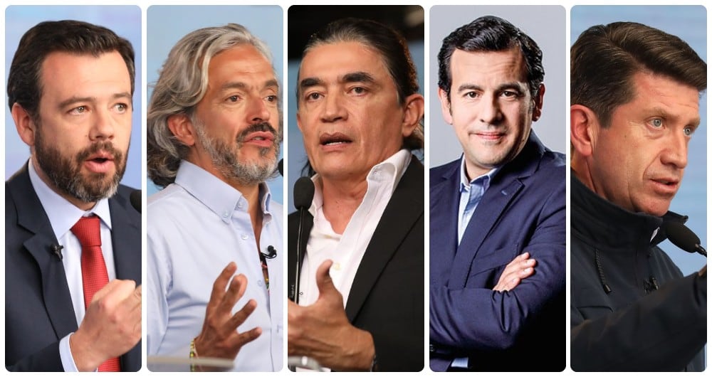 Carlos Fernando Galán, Juan Daniel Oviedo, Gustavo Bolívar, Rodrigo Lara y Diego Molano.