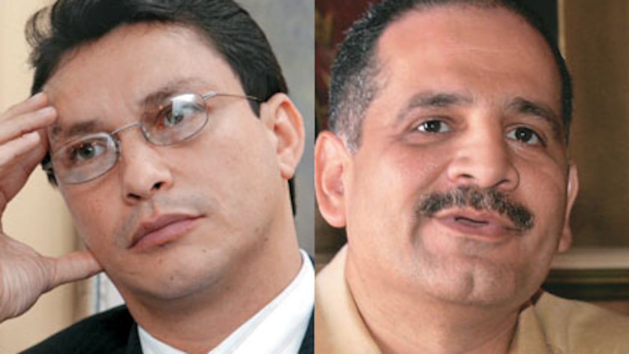 Trino Luna (derecha) llegó a la Gobernación del Magdalena en 2004, y con sus aliados políticos logró sacar en 2005 al rector de la Universidad, Carlos Caicedo (izquierda), quien había transformado el centro educativo de cenicienta a proyecto modelo en el país.