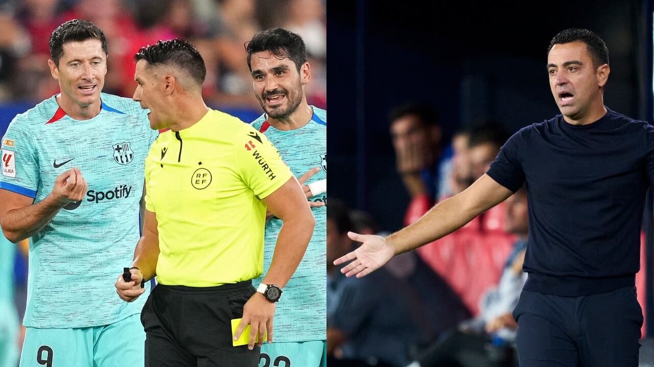 Robert Lewandowski y Xavi Hernández en Barcelona