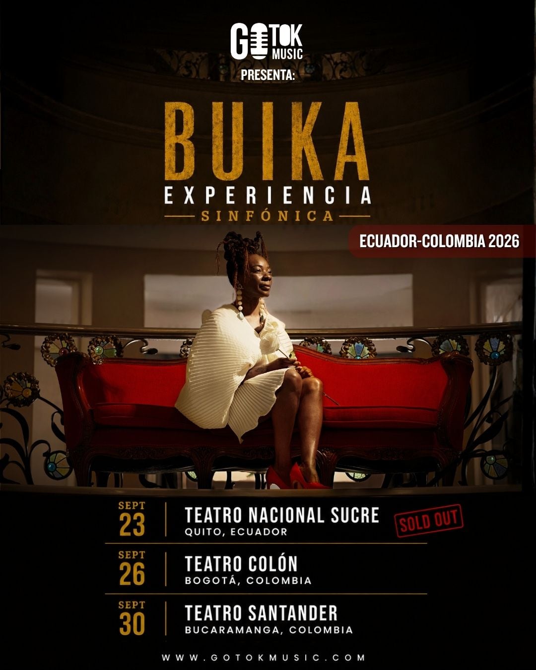 La ganadora del Latin Grammy, Buika llega a Colombia con 'Buika Experiencia Sinfónica'.