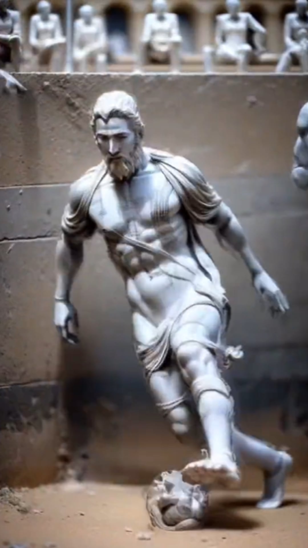 Así se ve Lionel Messi creado por la IA si fuera un gladiador Romano.