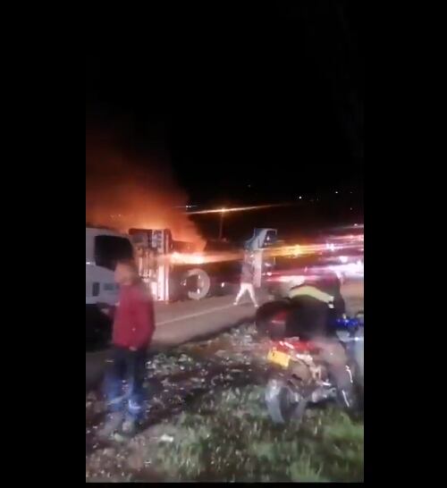 Choque vía Bogotá - Girardot