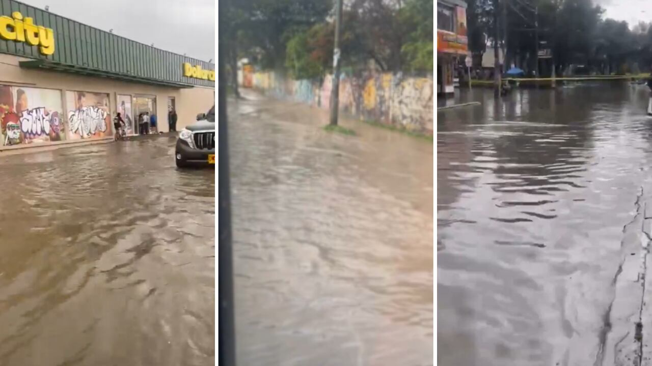 Algunas calles de la ciudad quedaron completamente anegadas por el aguacero de las últimas horas.