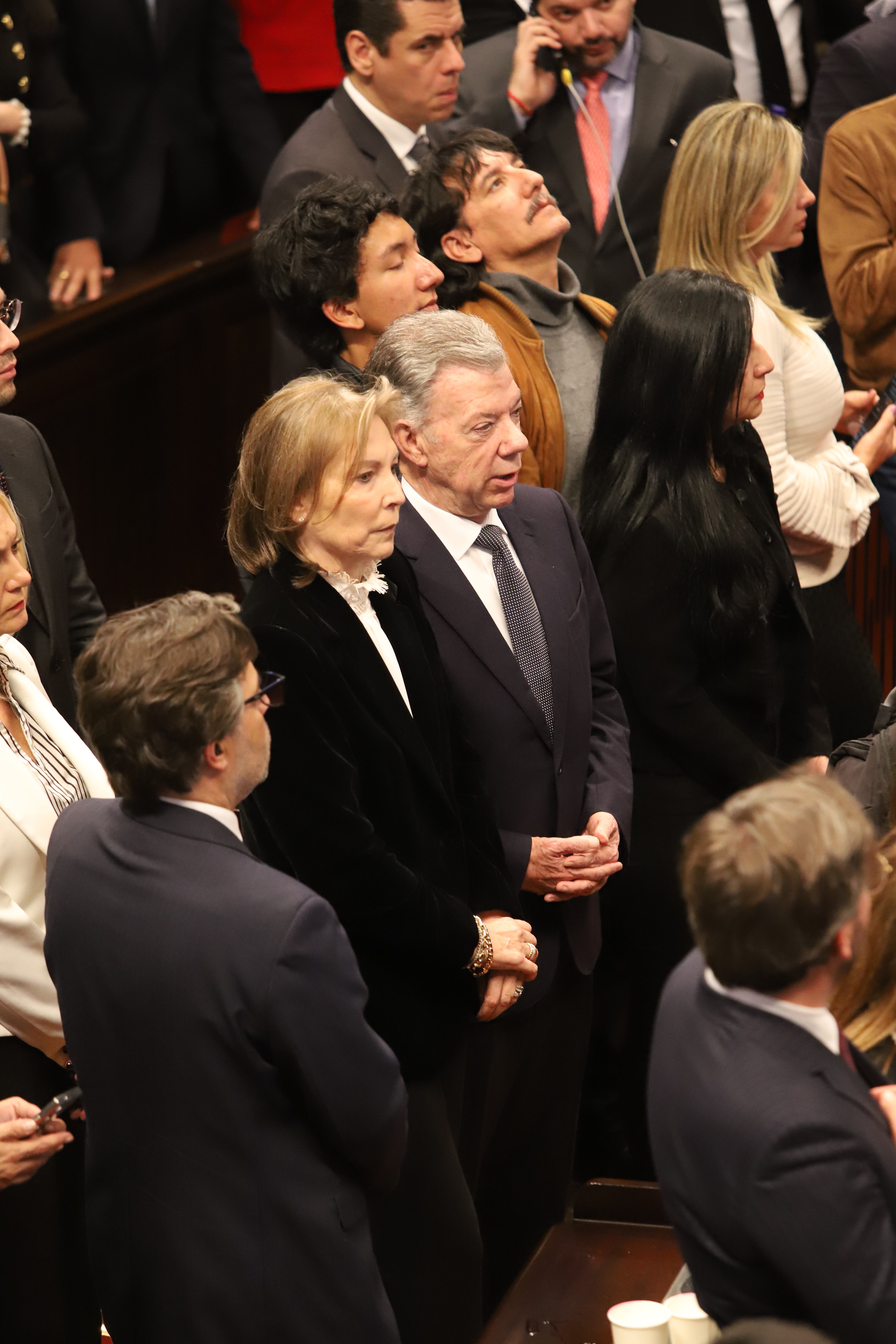 Juan Manuel Santos y su esposa Clemencia Rodríguez de Santos.
