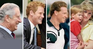 Se cree que Harry rompió con la realeza porque descubrió que no es hijo del príncipe Carlos, sino de James Hewitt, amante de su madre, Diana de Gales, en cuyos brazos aparece en 1987.