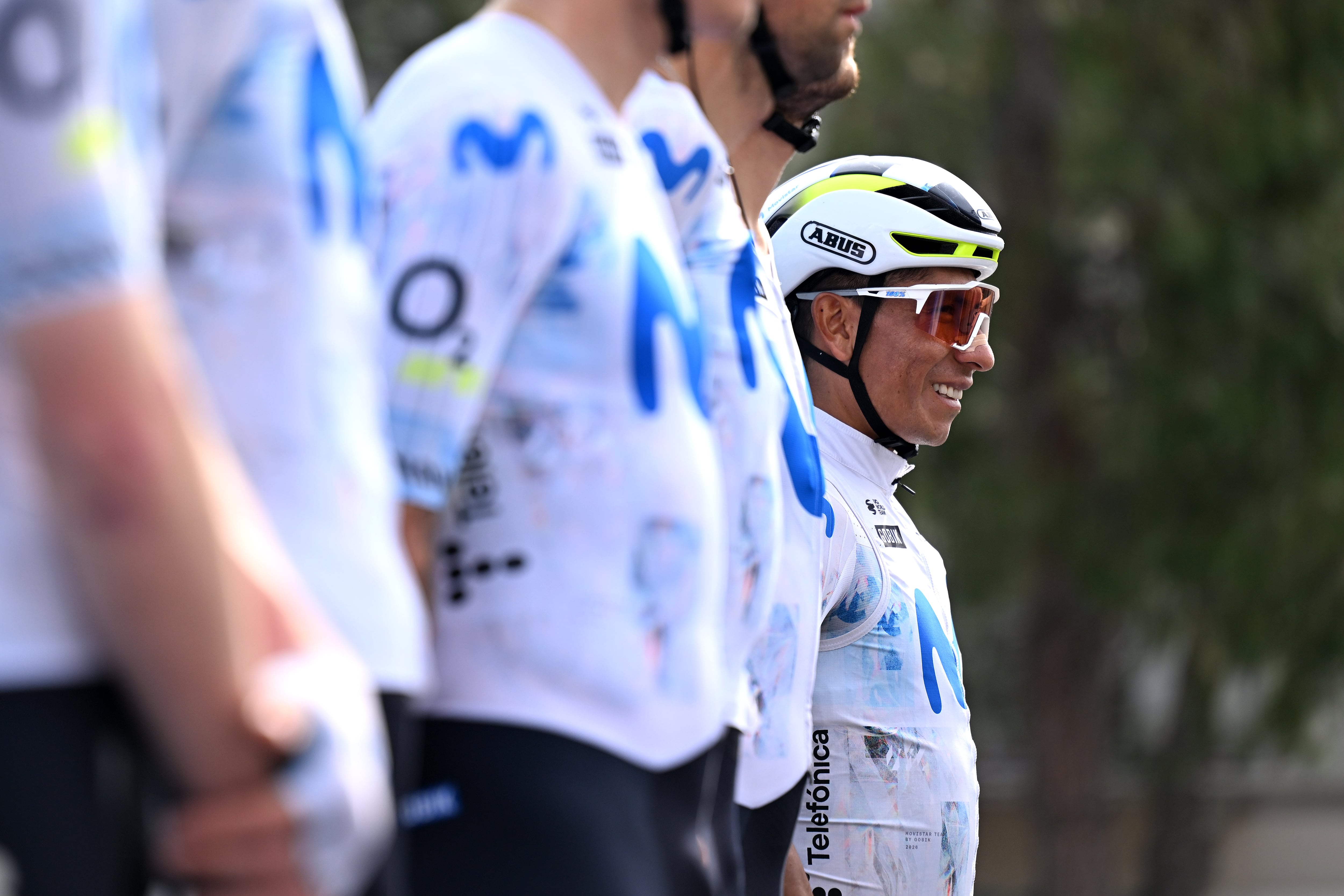 CIVITANOVA MARCHE, ITALY - MARCH 15: Nairo Quintana of Colombia and Team Movistar prior to the 61st Tirreno-Adriatico 2026, Stage 7 a 142km stage from Civitanova Marche to San Benedetto del Tronto / #UCIWT / on March 15, 2026 in Civitanova Marche, Italy. (Photo by Tim de Waele/Getty Images)
