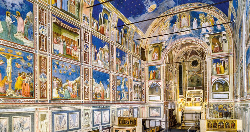 Este complejo de edificios religiosos y seculares de Padua, Italia, está adornado con frescos pintados entre 1302 y 1397 por artistas como Giotto, Guariento di Arpo y Jacopo da Verona. 