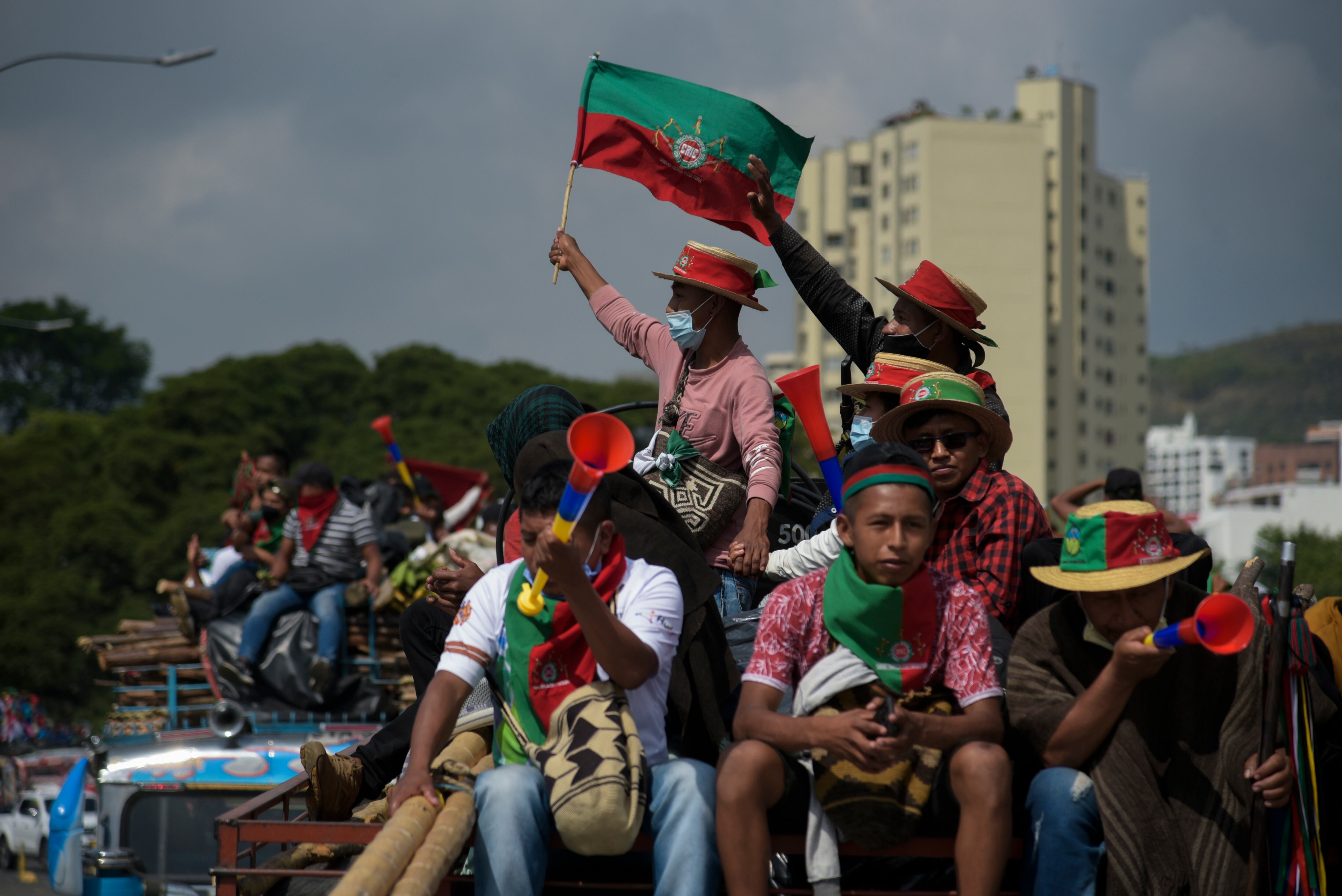 Las mingas generalmente tienen como destino final la capital, Bogotá.