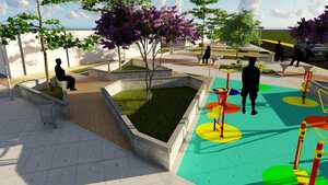 Así quedará el parque Villa vikingo. Las obras están próximas a iniciar.