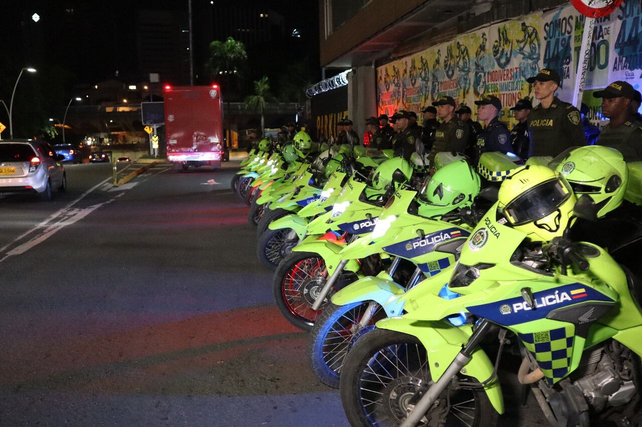 Dispositivo de seguridad en Cali durante la noche de Halloween