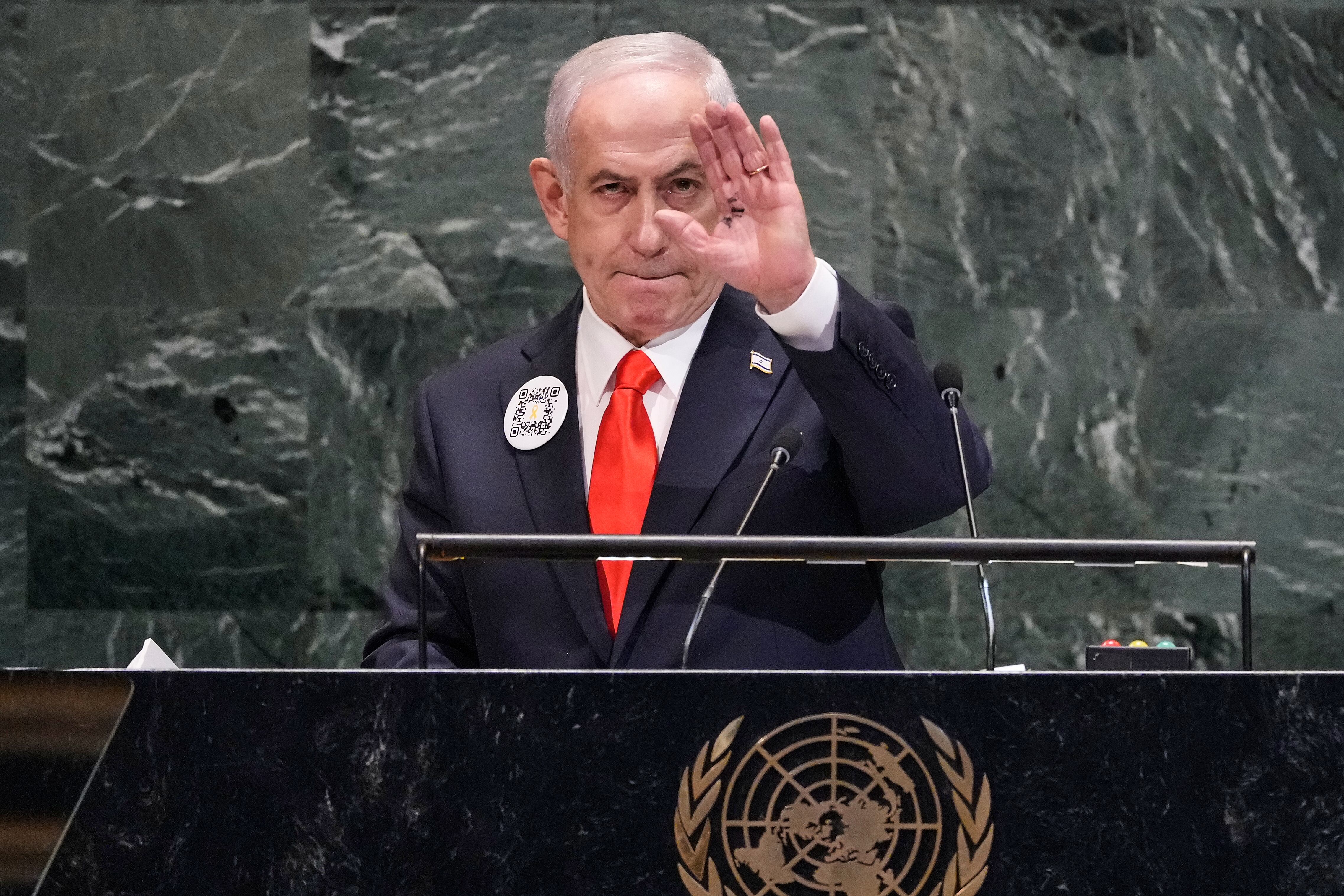 Benjamin Netanyahu defendió la guerra en Gaza en la Asamblea General de la ONU.