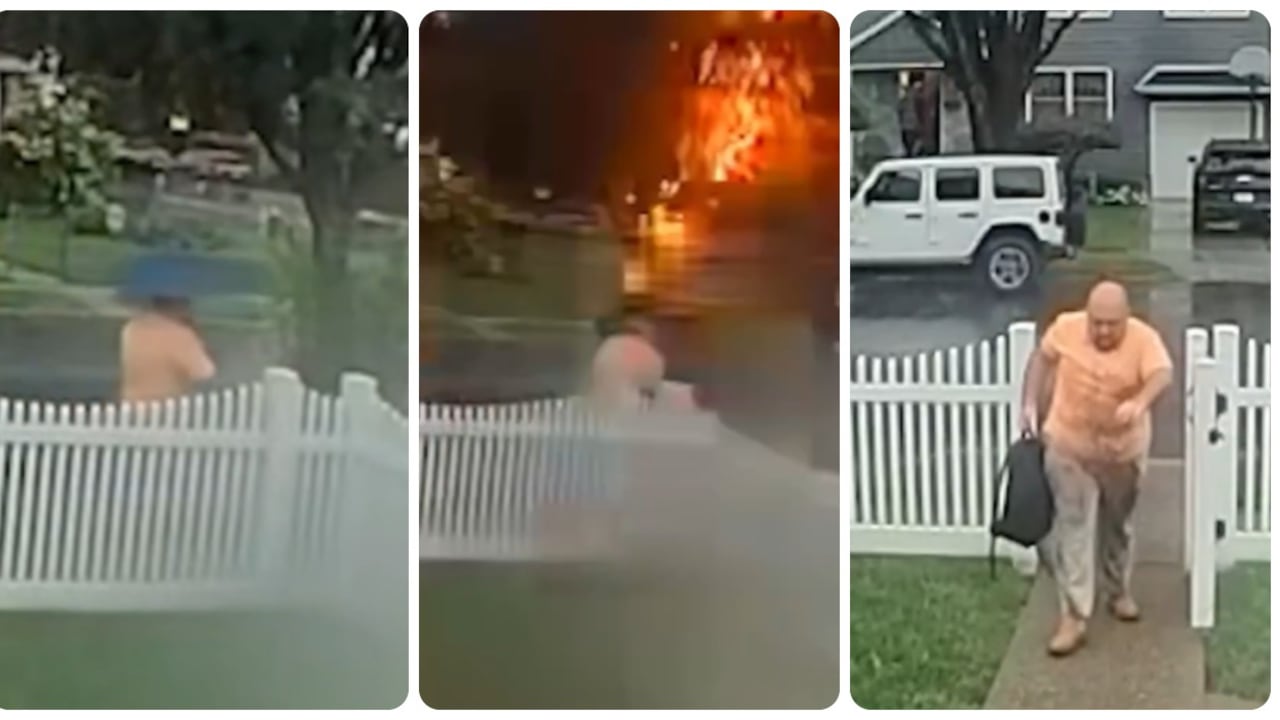 El hombre sobrevivió al impacto del rayo