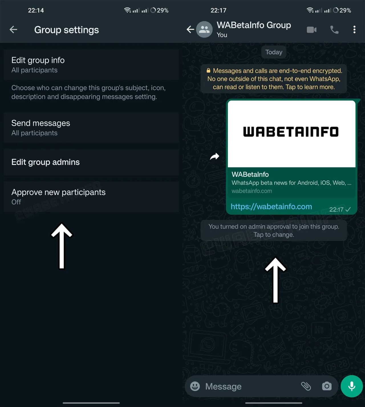 WhatsApp implementó una nueva función para controlar el ingreso de personas en los chats grupales.