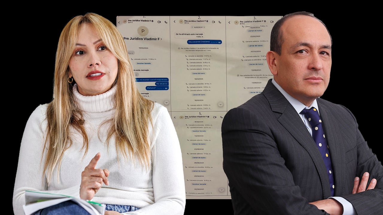 Sandra Ortiz, exconsejera presidencial del gobierno de Gustavo Petro, y Vladimir Fernández, magistrado de la Corte Constitucional.
