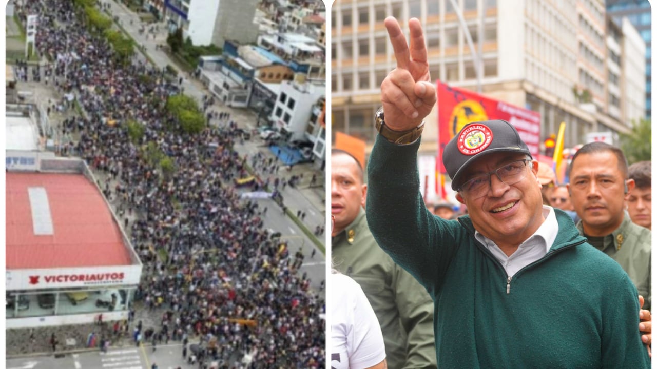 En redes sociales mostraron una foto que publicó el presidente Gustavo Petro tras la marcha del 1 de mayo, que es igual a otra del 28 de abril de 2021.