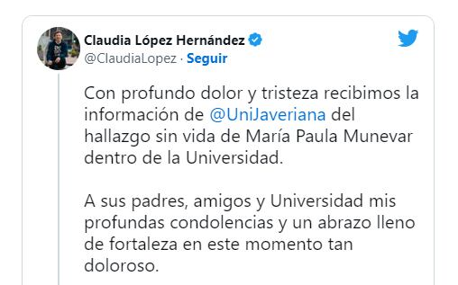 Twitter Claudia López
