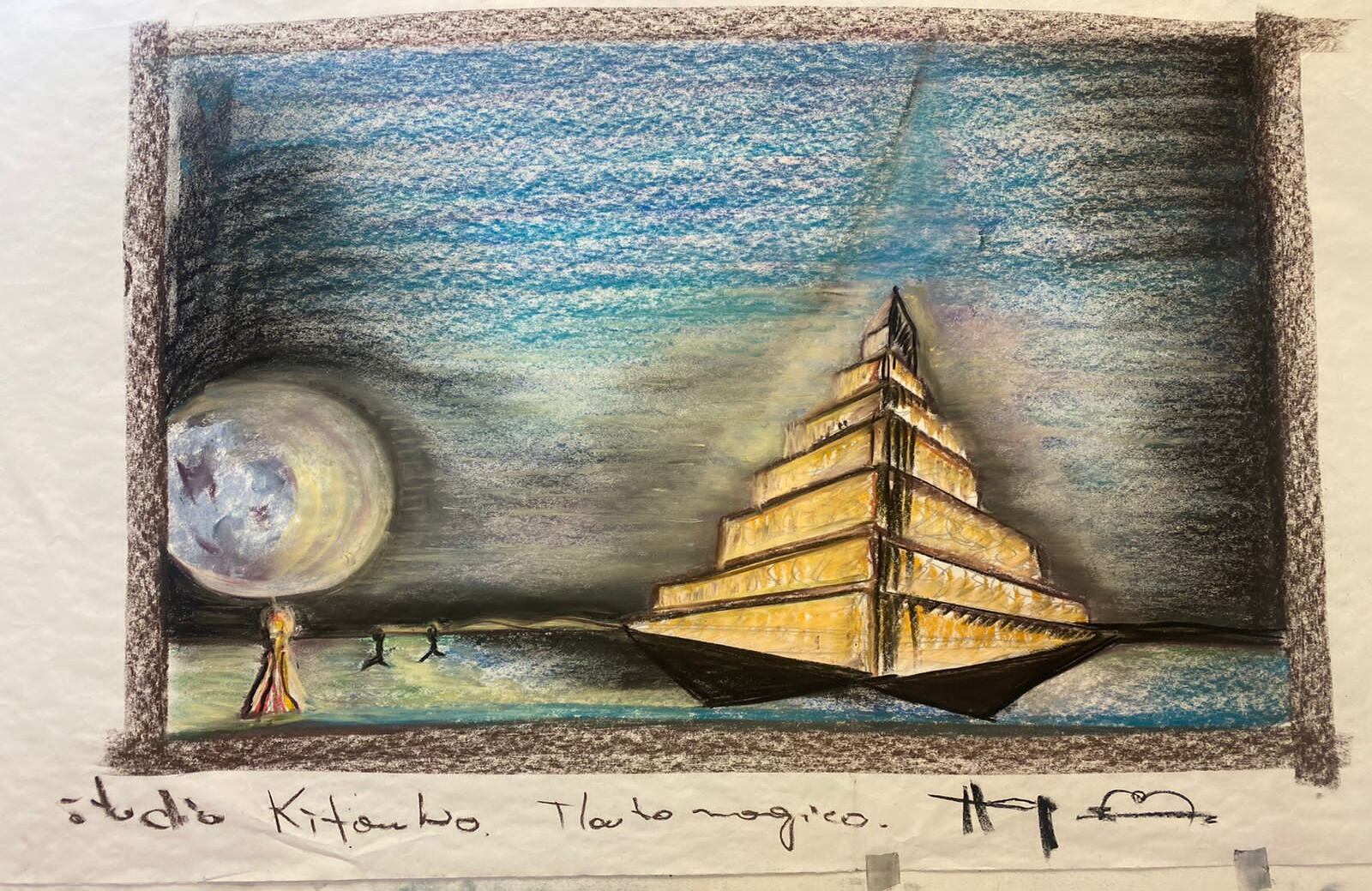 Bocetos, vestuario y escenografía de 'La Flauta Mágica',  un espectáculo de ópera como ninguna antes en el país.