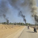 Imagen referencia de la guerra en Medio Oriente. Panorama cerca de la valla con la franja de Gaza el 7 de octubre de 2023.