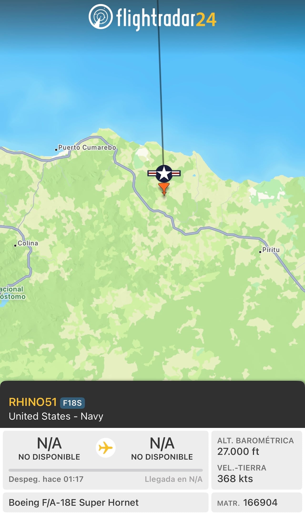 El presunto ingreso de un avión caza a Venezuela