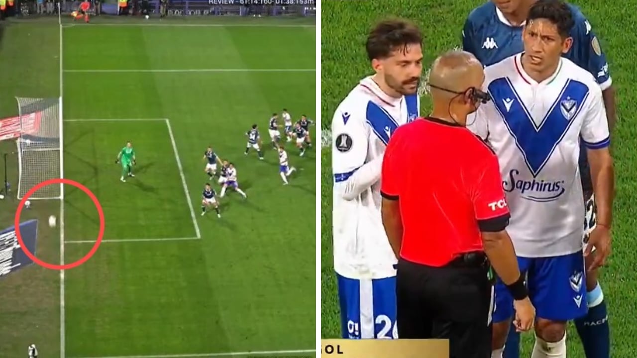 Polémica jugada en el Vélez vs. Racing por Copa Libertadores.