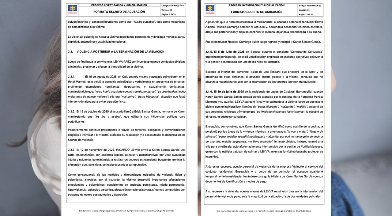 Según el expediente de 35 páginas, las primeras denuncias por maltrato y expulsión del domicilio conyugal se registraron en 2020, apenas dos meses después de que la pareja contrajera matrimonio.