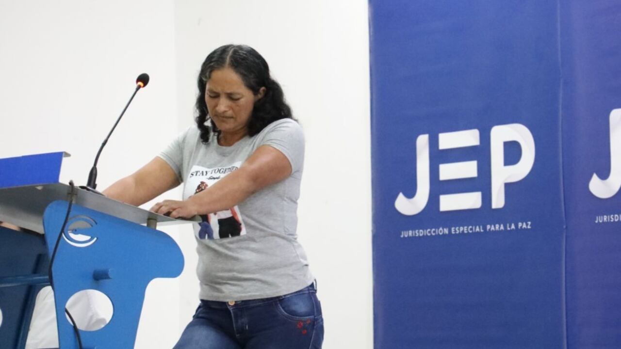 Elsa Díaz Astudillo, esposa de Saúl Ortiz, asesinado por militares en una ejecución extrajudicial