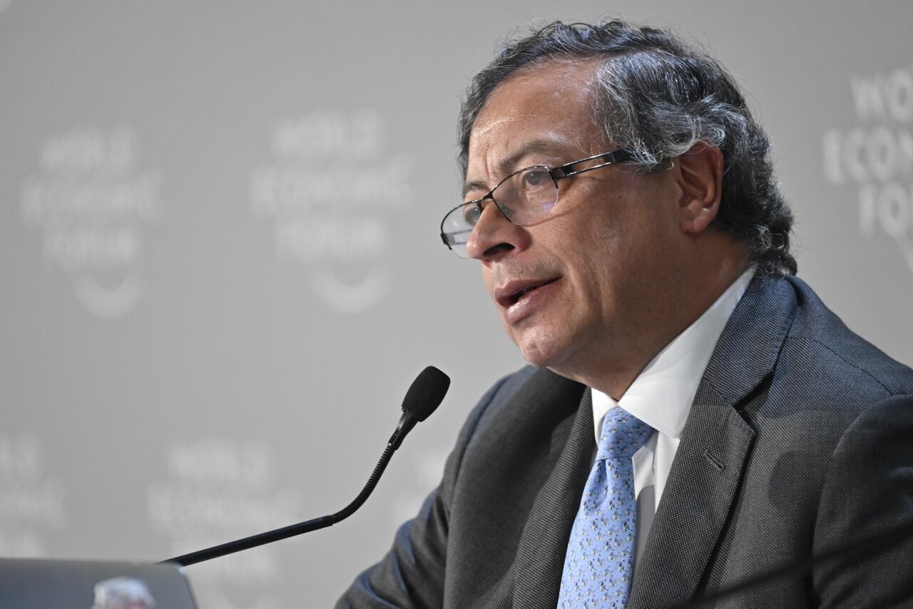Presidente de Colombia, Gustavo Petro, en la última reunión del Foro Económico Mundial en Davos, Suiza.