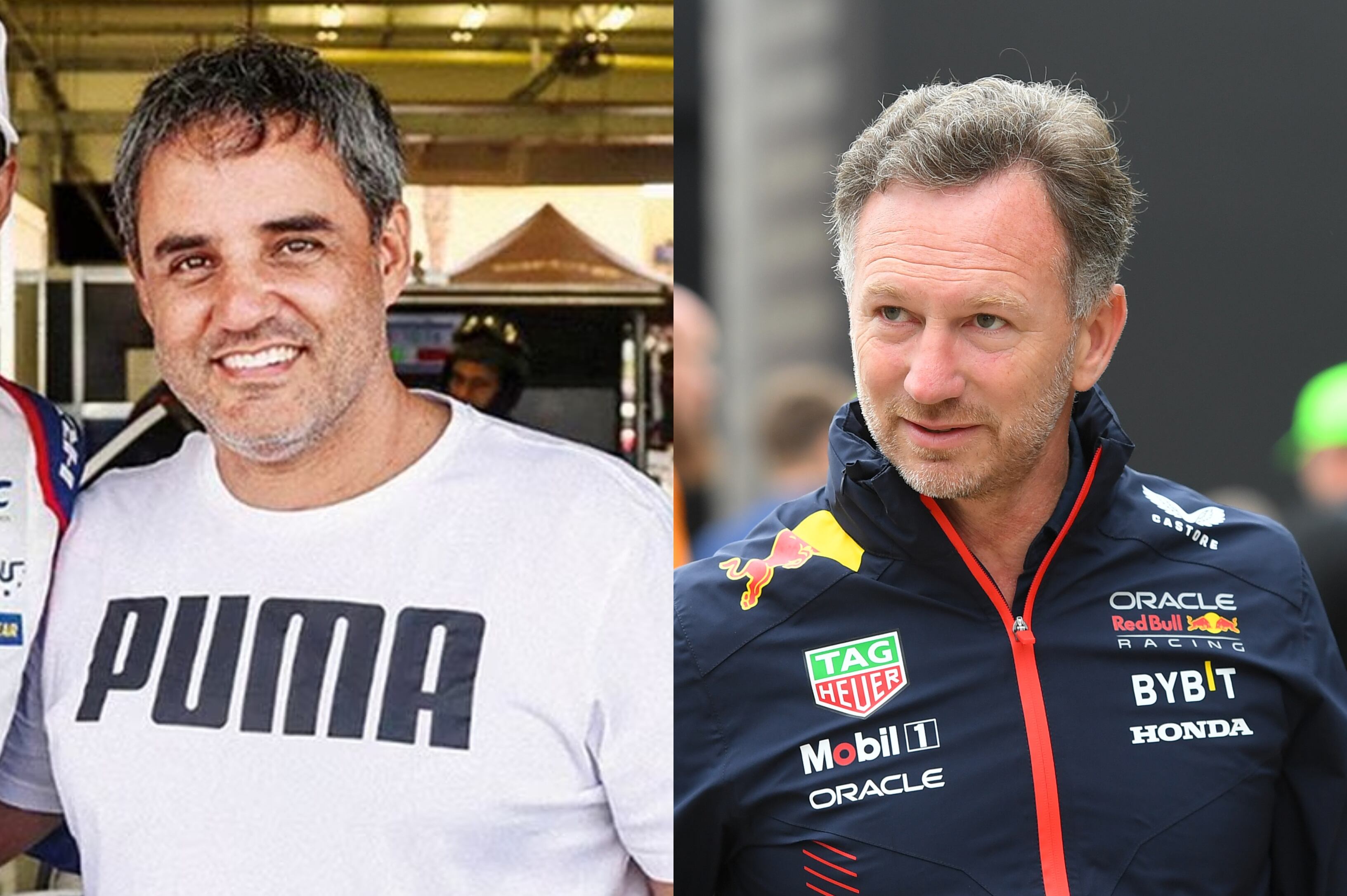 Juan Pablo Montoya y Christian Horner.