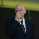 Gianni Infantino looks on during the AFCON r16 match between South Africa and Cameroon at Al Medina stadium, Rabat, Morocco on January 4, 2026. (Photo by Ulrik Pedersen/NurPhoto via Getty Images)