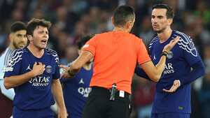 Imagen segundos después del codazp en Champions.