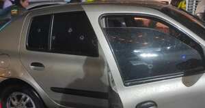 Carro baleado en Rionegro, Antioquia.